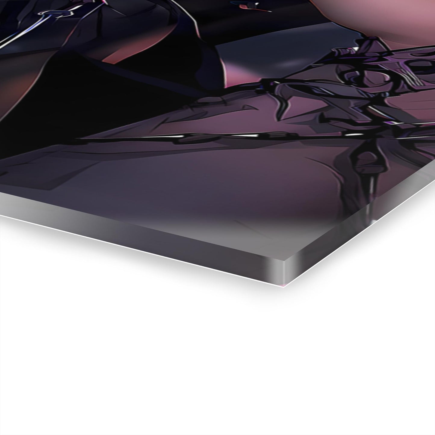 ColorFlow | Cyber Reaper Hooded Assassin Metal Wall Art | Dark Futuristic Anime Decor