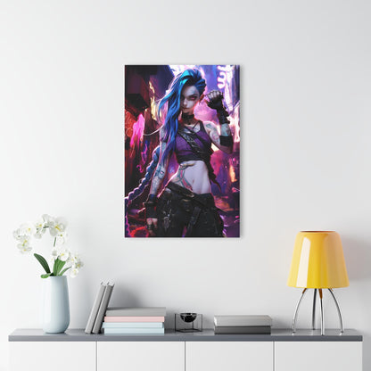 ColorFlow | Neon Rebel Street Fighter Anime Metal Wall Art | Cyberpunk Graffiti Manga Decor