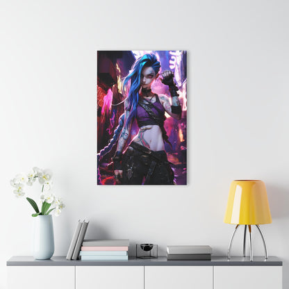 ColorFlow | Neon Rebel Street Fighter Anime Metal Wall Art | Cyberpunk Graffiti Manga Decor