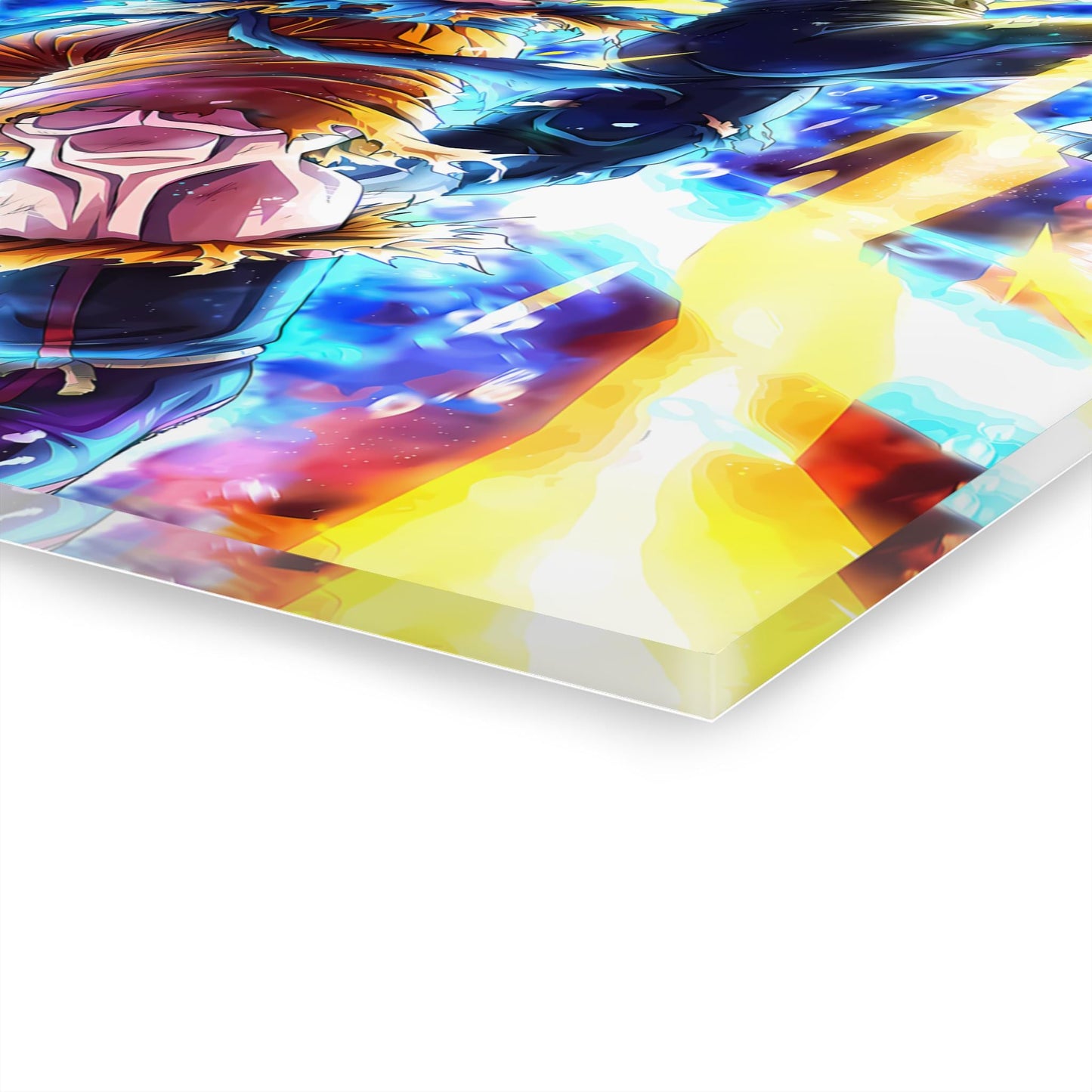 ColorFlow | Cosmic Fusion Battle Legends Anime Metal Wall Art | Ultimate Power Manga Decor