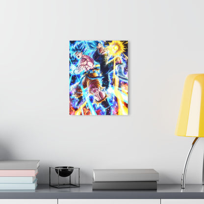 ColorFlow | Cosmic Fusion Battle Legends Anime Metal Wall Art | Ultimate Power Manga Decor