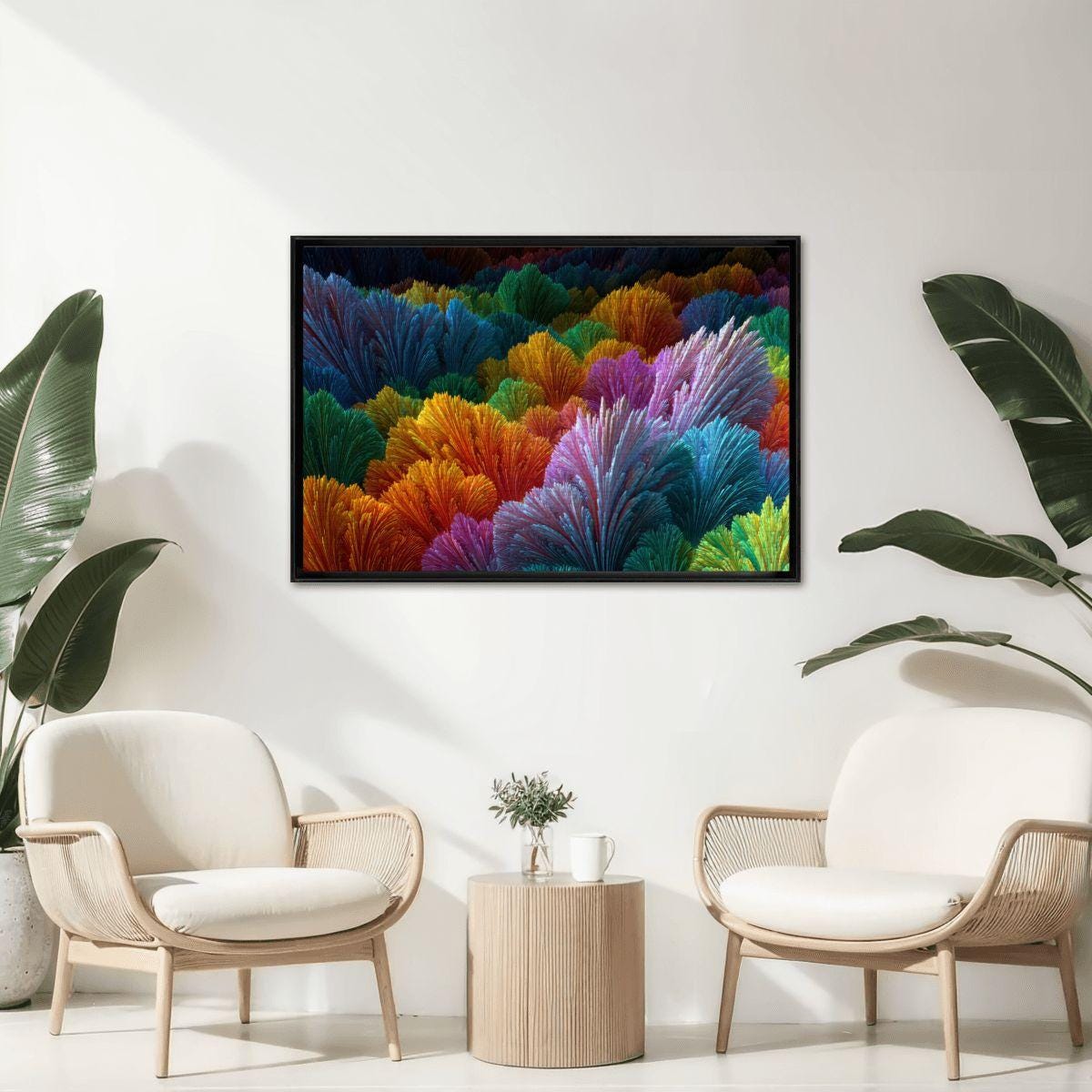 ColorFlow | Chromatic Bloom Field Wooden Jigsaw Puzzle Vibrant Abstract Art Inspired Puzzle