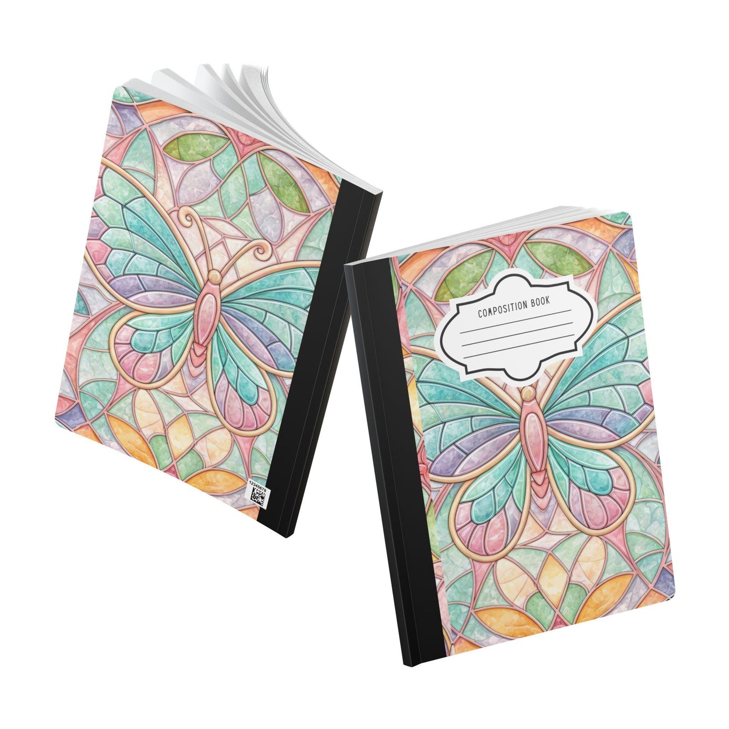 ColorFlow | Pastel Butterfly Composition Notebook Soft Aesthetic Journal for Students Writers and Everyday Note Taking