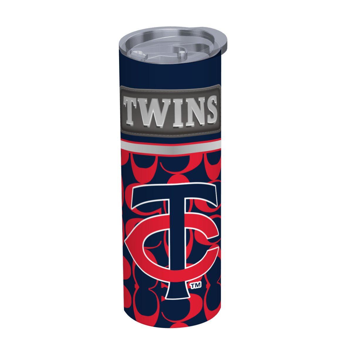 ColorFlow | Minnesota Twins Inspired Fashion 20oz Skinny Stainless Steel Tumbler With Straw Modern Baseball Fan Gift
