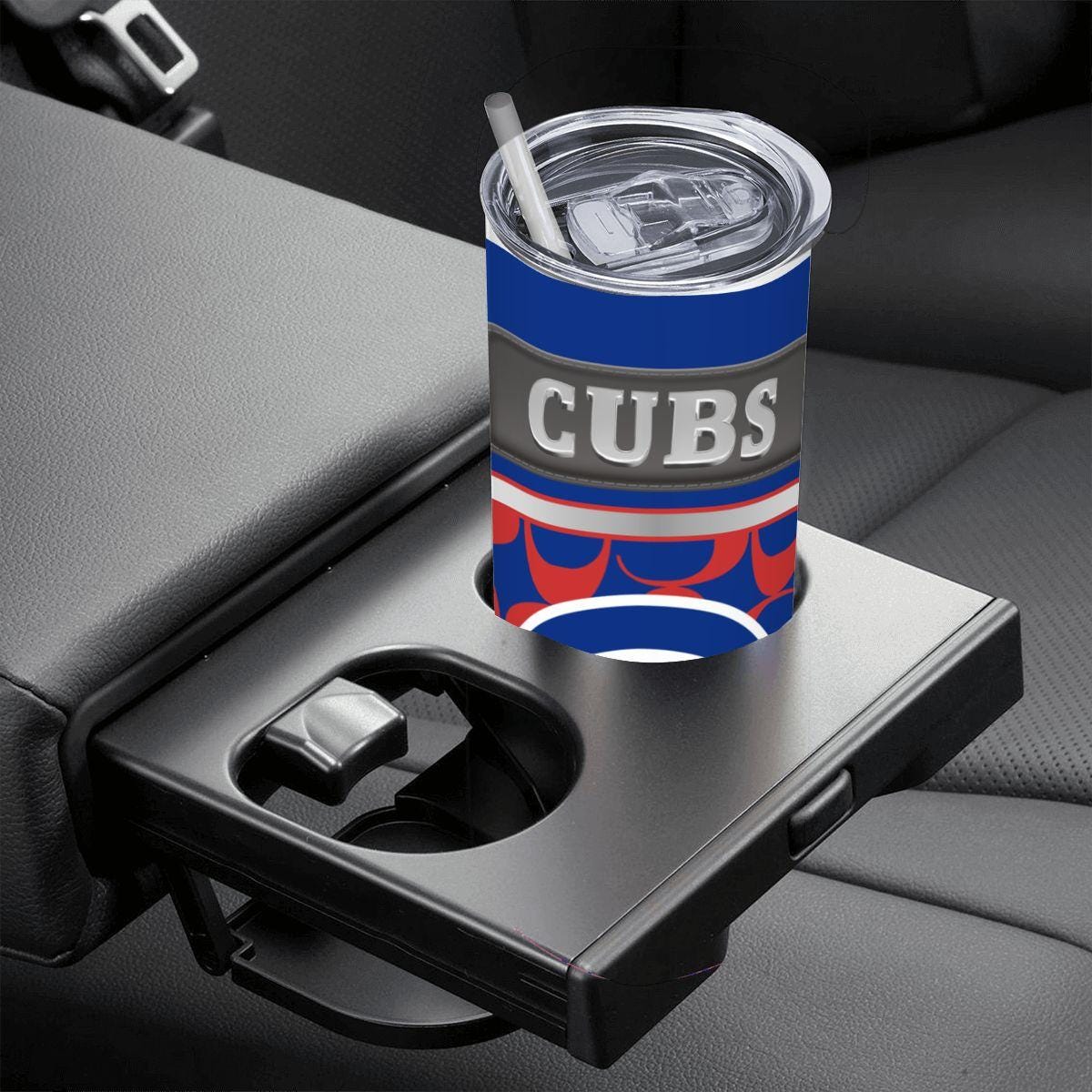ColorFlow | Chicago Cubs Inspired Fashion 20oz Skinny Stainless Steel Tumbler With Straw Iconic Baseball Fan Drinkware