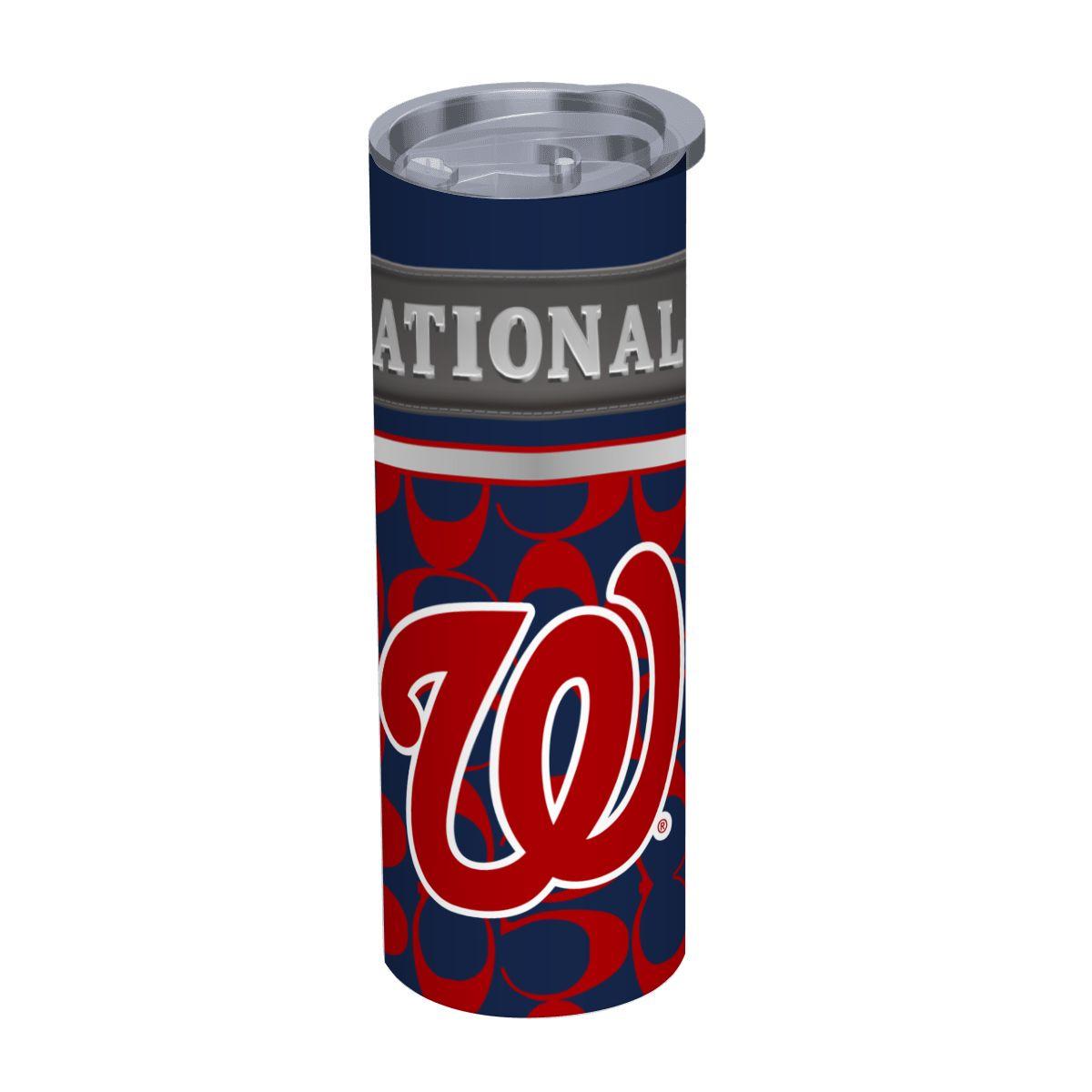 ColorFlow | Washington Nationals Inspired Fashion 20oz Skinny Stainless Steel Tumbler With Straw Modern Baseball Gift