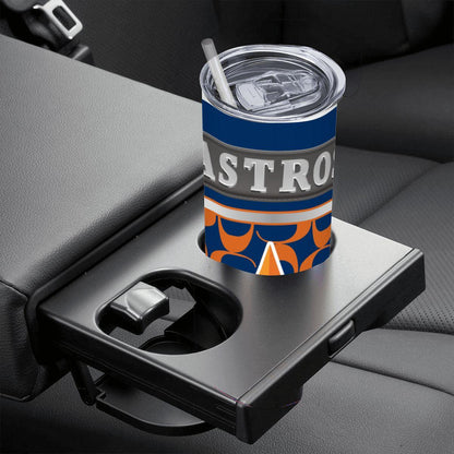 ColorFlow | Houston Astros Inspired Fashion 20oz Skinny Stainless Steel Tumbler With Straw Bold Star Baseball Drinkware