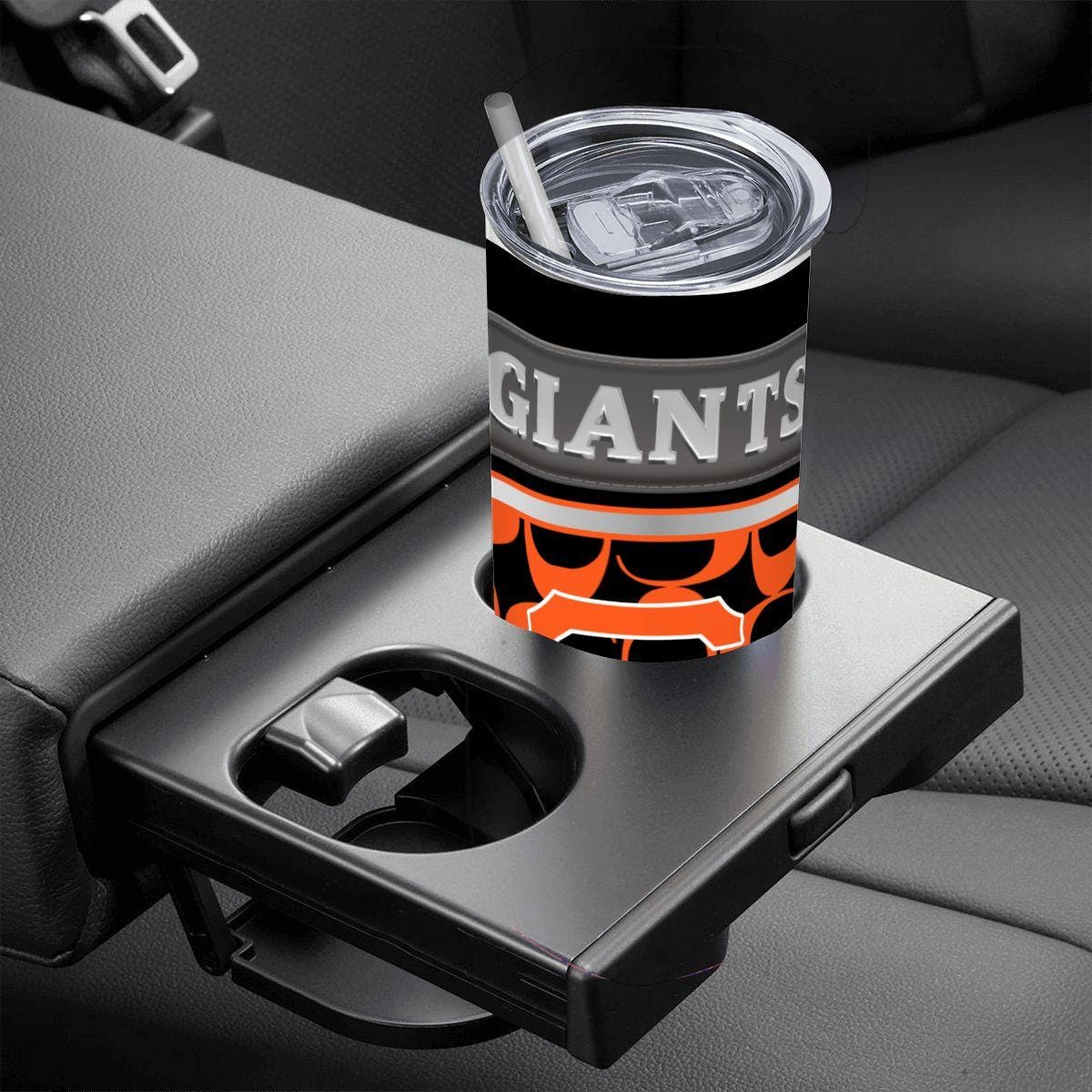 ColorFlow | San Francisco Giants Inspired Fashion 20oz Skinny Stainless Steel Tumbler With Straw Orange Black MLB Fan Gift