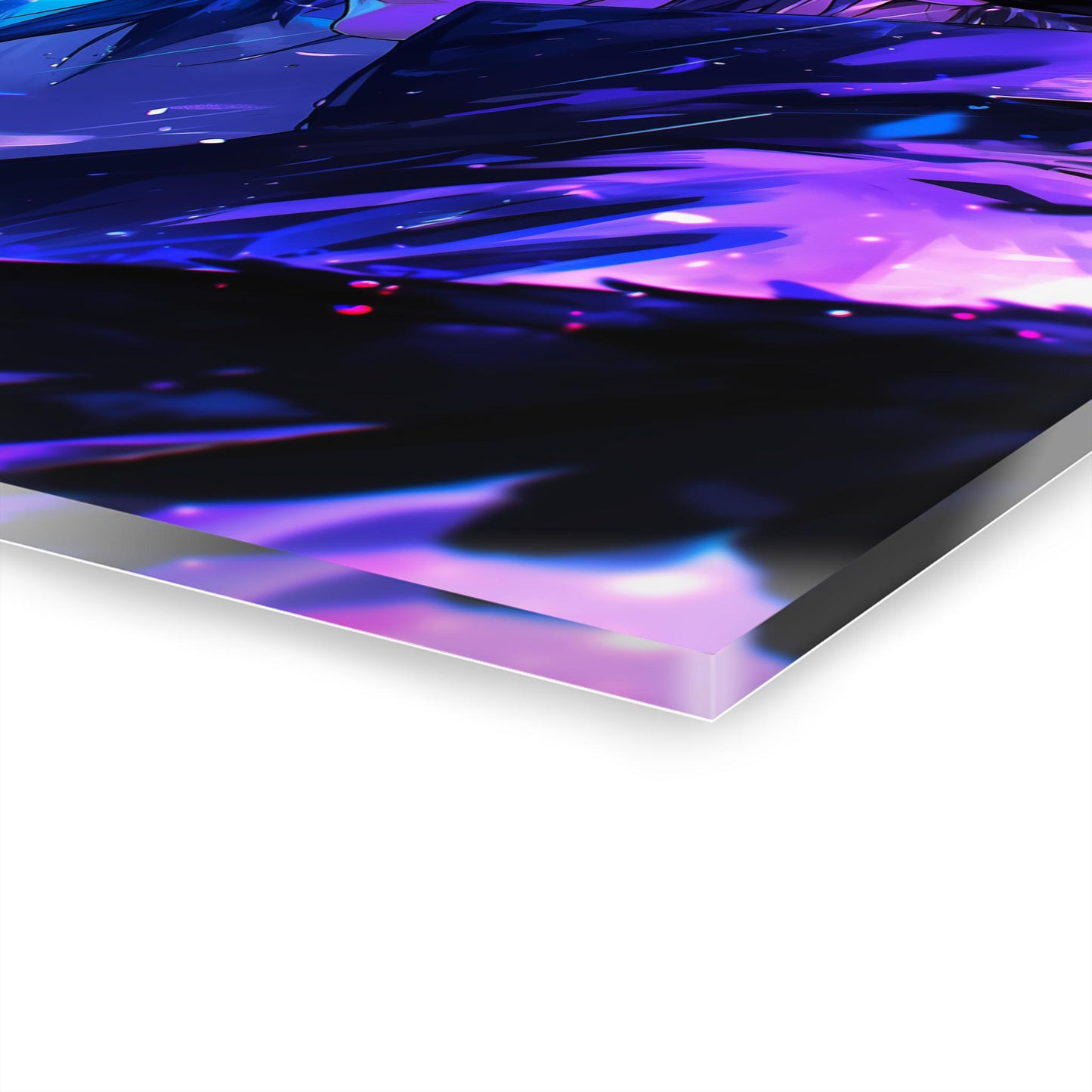 ColorFlow | Midnight Raven Shinobi Anime Metal Wall Art | Crimson Eye Manga Inspired Decor