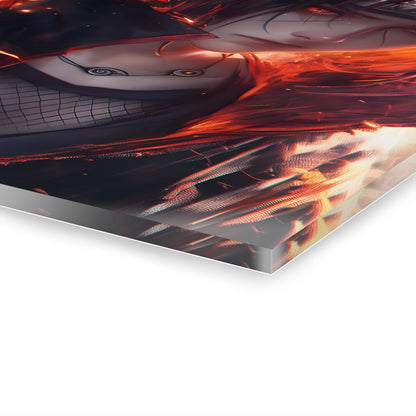 ColorFlow | Crimson Sharingan Uchiha Anime Metal Wall Art | Dark Flame Manga Inspired Decor