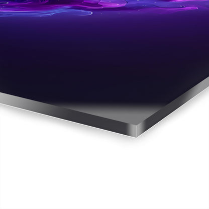 ColorFlow | Neon Phantom Creature Metal Wall Art | Electric Purple Gamer Room Decor