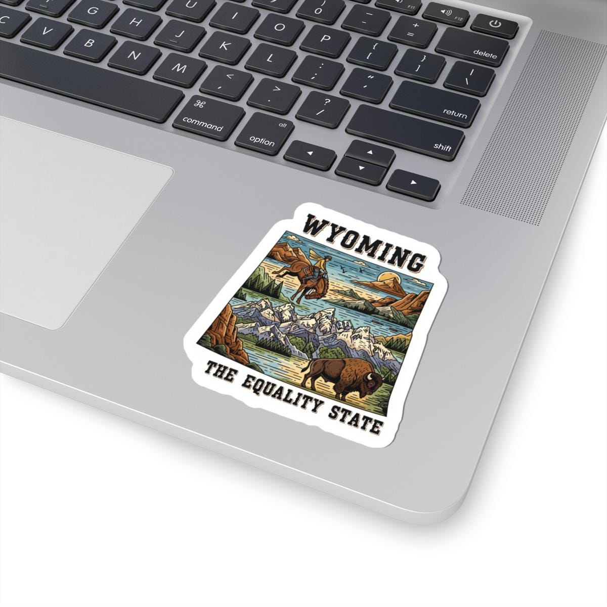 Wyoming Sticker Pack | Cowboy Bison Mountain Art, Equality State Vinyl (Glossy/Matte/Holographic)