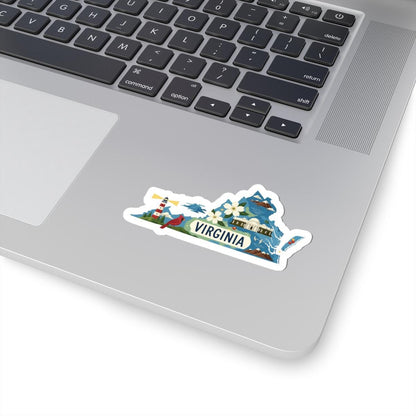 ColorFlow | Virginia Vinyl Sticker Pack | Cardinal Dogwood Lighthouse Art | Waterproof Glossy Matte Holographic