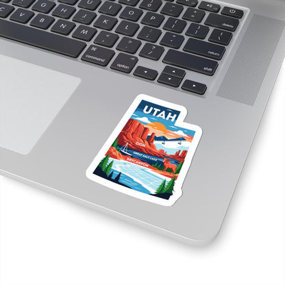 Utah National Parks Sticker Pack | Zion, Bryce Canyon, Salt Lake Vinyl Art (Waterproof)
