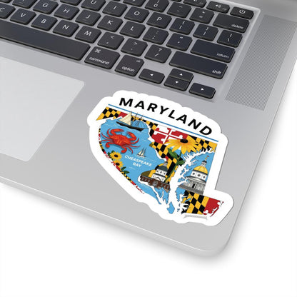 Maryland Crab Sticker | Chesapeake Bay Vinyl Decal, Waterproof USA Made