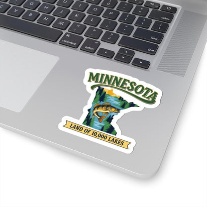Minnesota Walleye Fishing Sticker | Land of 10,000 Lakes Decal (Waterproof)