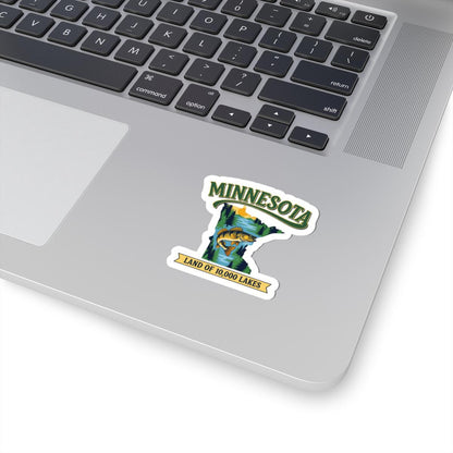 Minnesota Walleye Fishing Sticker | Land of 10,000 Lakes Decal (Waterproof)