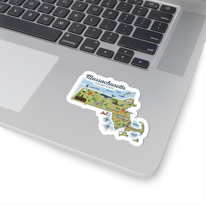Massachusetts Bay State Vinyl Sticker | Boston Art Decal (Waterproof)