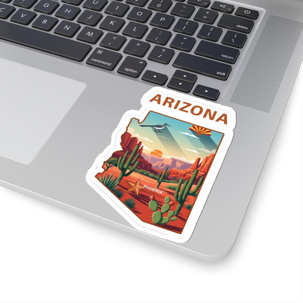Arizona Desert Landscape Vinyl Sticker | Waterproof Durable Decal (Made in USA)