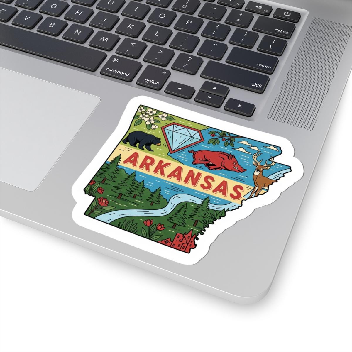 Arkansas State Vinyl Sticker | Waterproof Durable Decal | USA Made Art