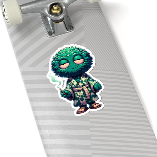 Zen Green Monster Sticker | Waterproof Vinyl Laptop Decor (Glossy)
