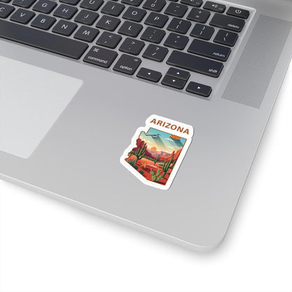 Arizona Desert Landscape Vinyl Sticker | Waterproof Durable Decal (Made in USA)