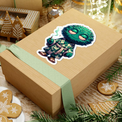 Zen Green Monster Sticker | Waterproof Vinyl Laptop Decor (Glossy)