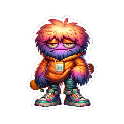 ColorFlow Skater Monster Sticker | Waterproof Vinyl Laptop Car Decor (Glossy)