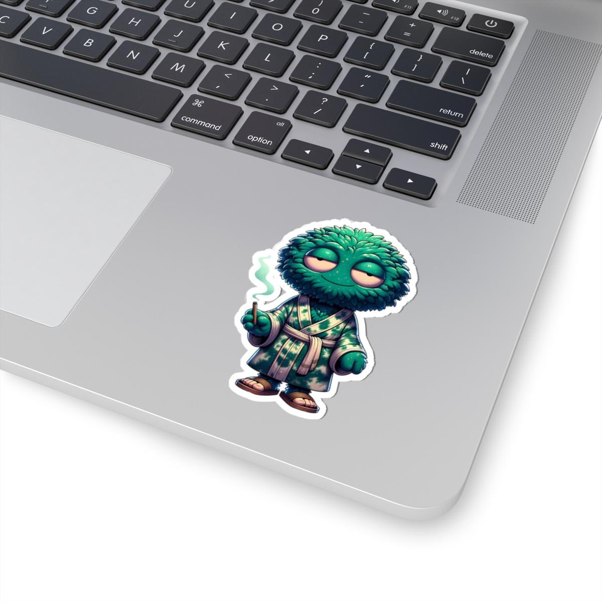 Zen Green Monster Sticker | Waterproof Vinyl Laptop Decor (Glossy)