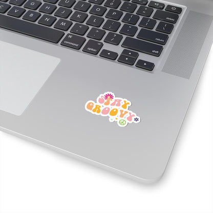 Stay Groovy Retro 70s Peace Sign Flower Power Sticker | Boho Vinyl Decal