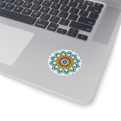 Vibrant Mandala Sticker | Boho Sacred Geometry Art, Zen Decal (Planners, Journals)