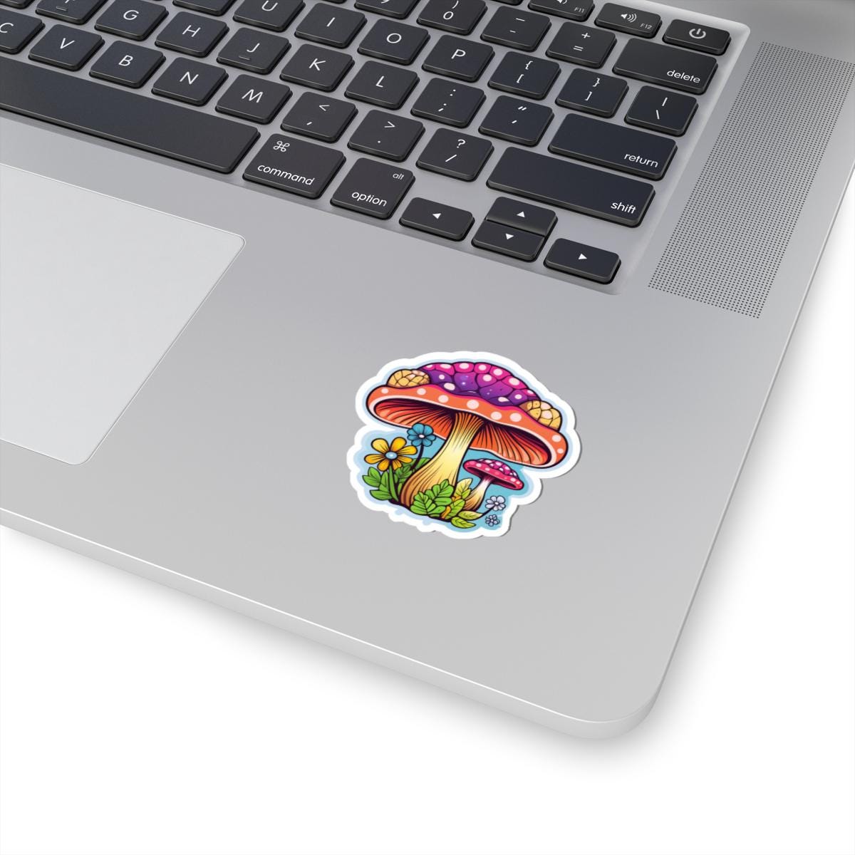 ColorFlow | Psychedelic Mushroom Sticker | Trippy Fungi & Flower Vinyl Decal | Colorful Kiss Cut Sticker