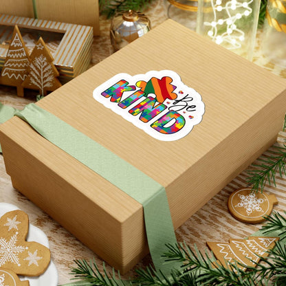 ColorFlow | Be Kind Vinyl Sticker | Heart Puzzle Compassion Autism Support Design