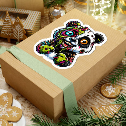 ColorFlow | Zombie Panda Vinyl Sticker for Water Bottles Laptops Cars | Cool Creepy Art Waterproof Durable Decal