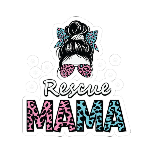 ColorFlow | Rescue Mama Vinyl Sticker | Cute Animal Rescue Art Sticker | Dog Mom Gift | Waterproof Sticker Pack | Premium Decal