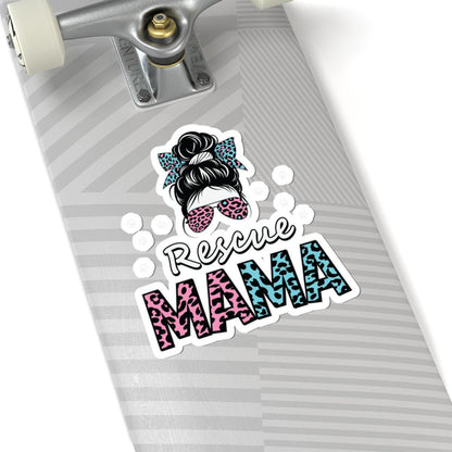 ColorFlow | Rescue Mama Vinyl Sticker | Cute Animal Rescue Art Sticker | Dog Mom Gift | Waterproof Sticker Pack | Premium Decal