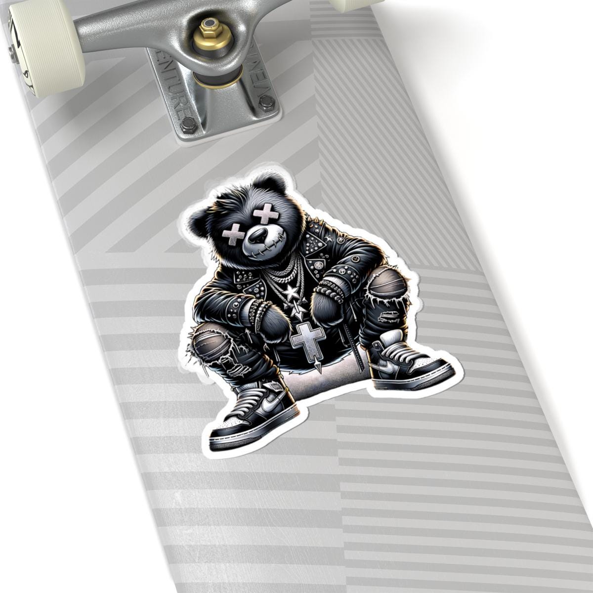 Gothic Bear Vinyl Sticker | Punk Streetwear Gamer Art (Glossy or Matte)