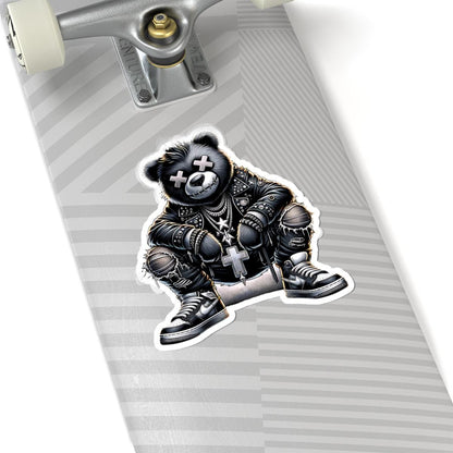 Gothic Bear Vinyl Sticker | Punk Streetwear Gamer Art (Glossy or Matte)