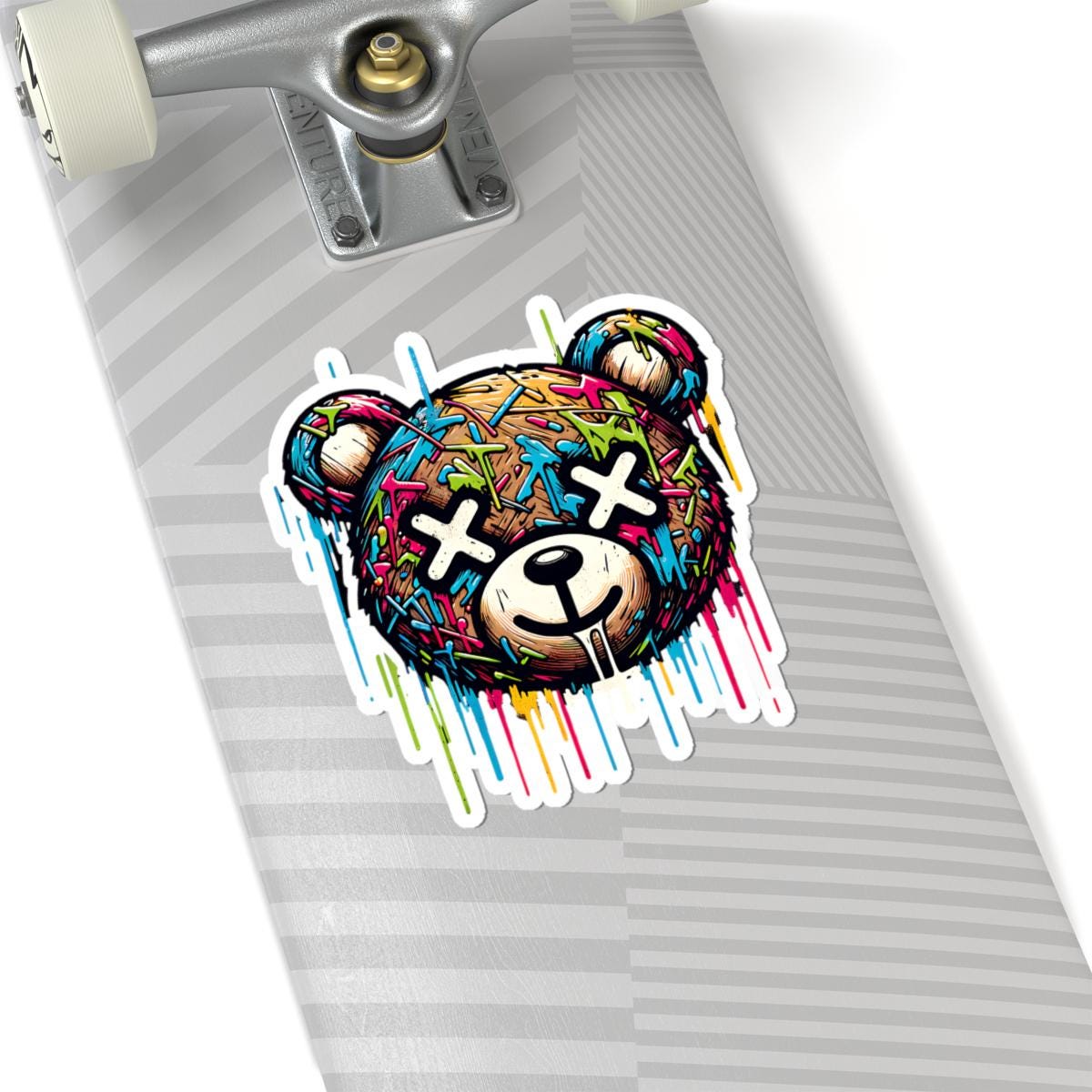 Graffiti Bear Vinyl Sticker | Urban Streetwear, Waterproof Art (Glossy or Matte)