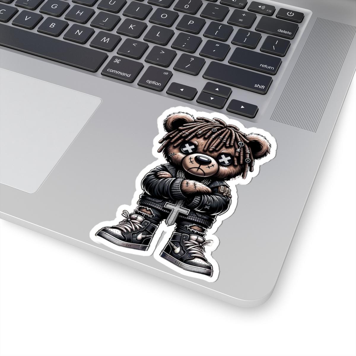 Dreadlock Bear Vinyl Sticker | Gothic Streetwear Gamer Art (Glossy or Matte)