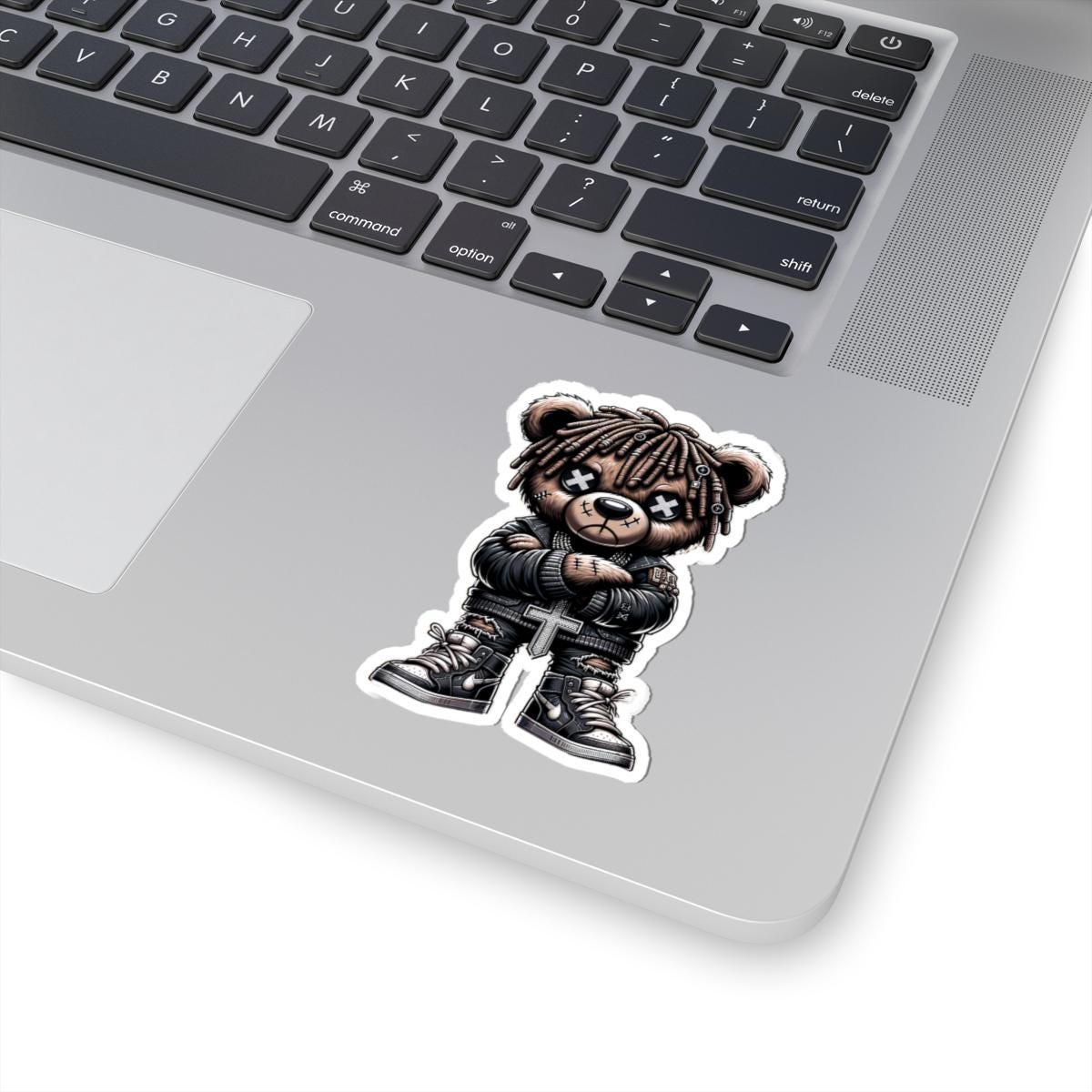 Dreadlock Bear Vinyl Sticker | Gothic Streetwear Gamer Art (Glossy or Matte)