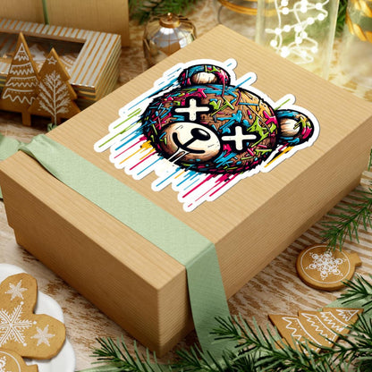 Graffiti Bear Vinyl Sticker | Urban Streetwear, Waterproof Art (Glossy or Matte)
