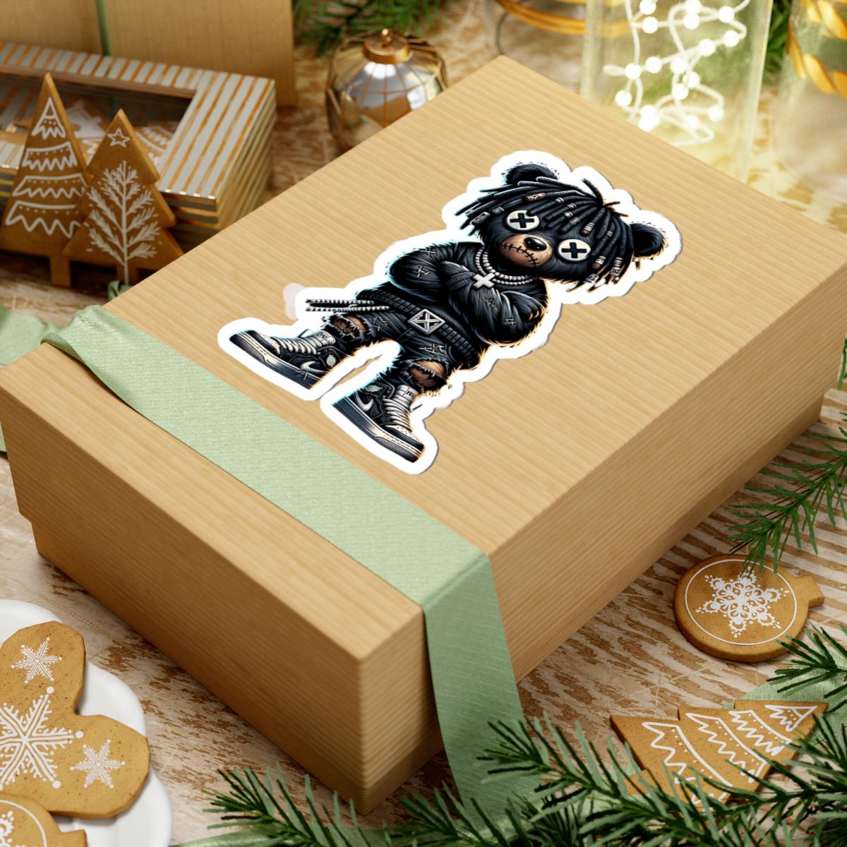 ColorFlow | Streetwear Bear Vinyl Sticker | Urban Gamer Gothic Sticker | Dark Aesthetic Waterproof Glossy or Matte