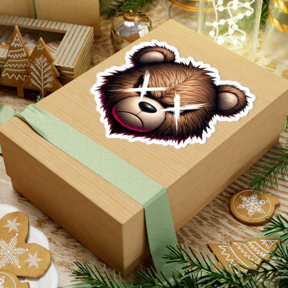 Angry Bear Vinyl Sticker | Waterproof Glossy Matte Finish