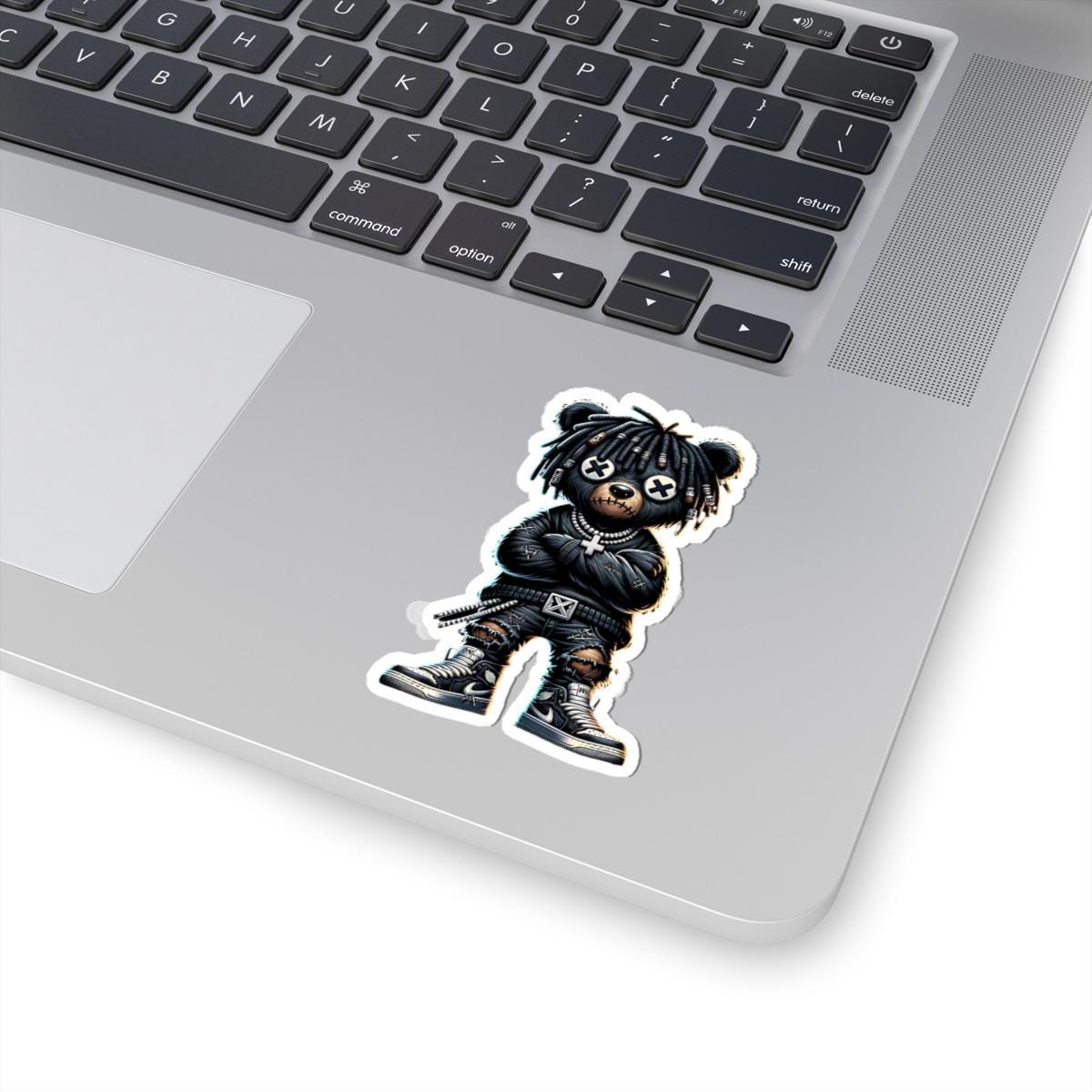 ColorFlow | Streetwear Bear Vinyl Sticker | Urban Gamer Gothic Sticker | Dark Aesthetic Waterproof Glossy or Matte