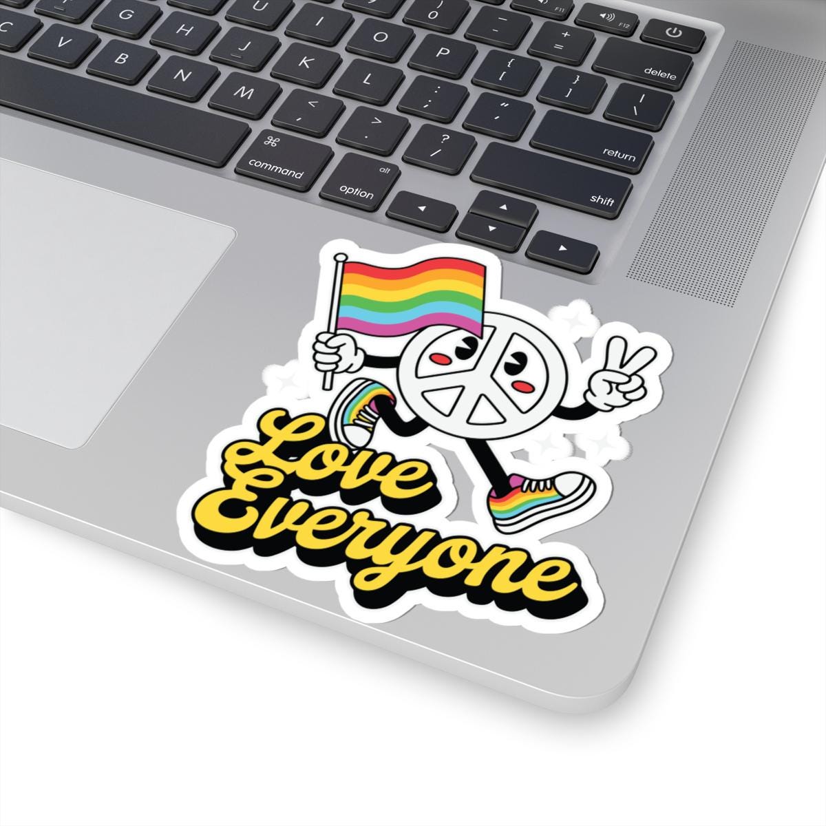 Love Everyone Pride Sticker | Rainbow Peace Vinyl Decal (Glossy)