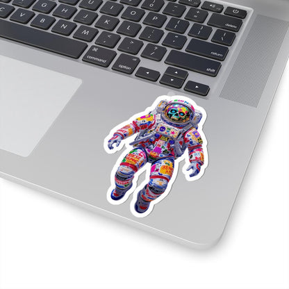 ColorFlow | Graffiti Skull Astronaut Sticker | Psychedelic Vinyl Decal for Space Rebels
