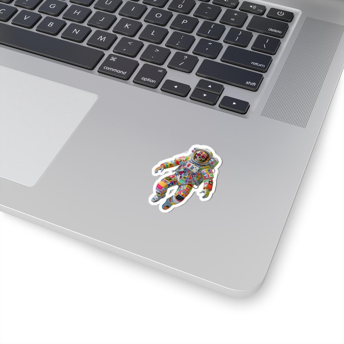 ColorFlow | Neon Skull Astronaut Sticker | Bold Graffiti Space Vinyl Decal for Rebels