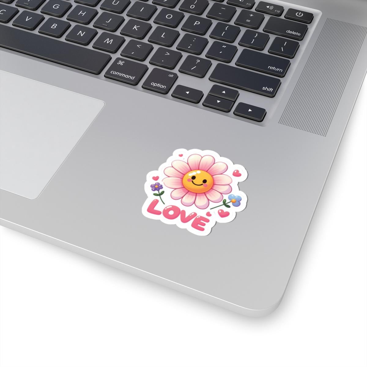 ColorFlow Smiley Flower Sticker | Pink Petals, Hearts, LOVE Decal