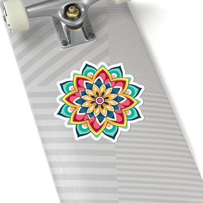 ColorFlow | Vibrant Boho Mandala Sticker | Colorful Sacred Geometry Decal | Spiritual Art